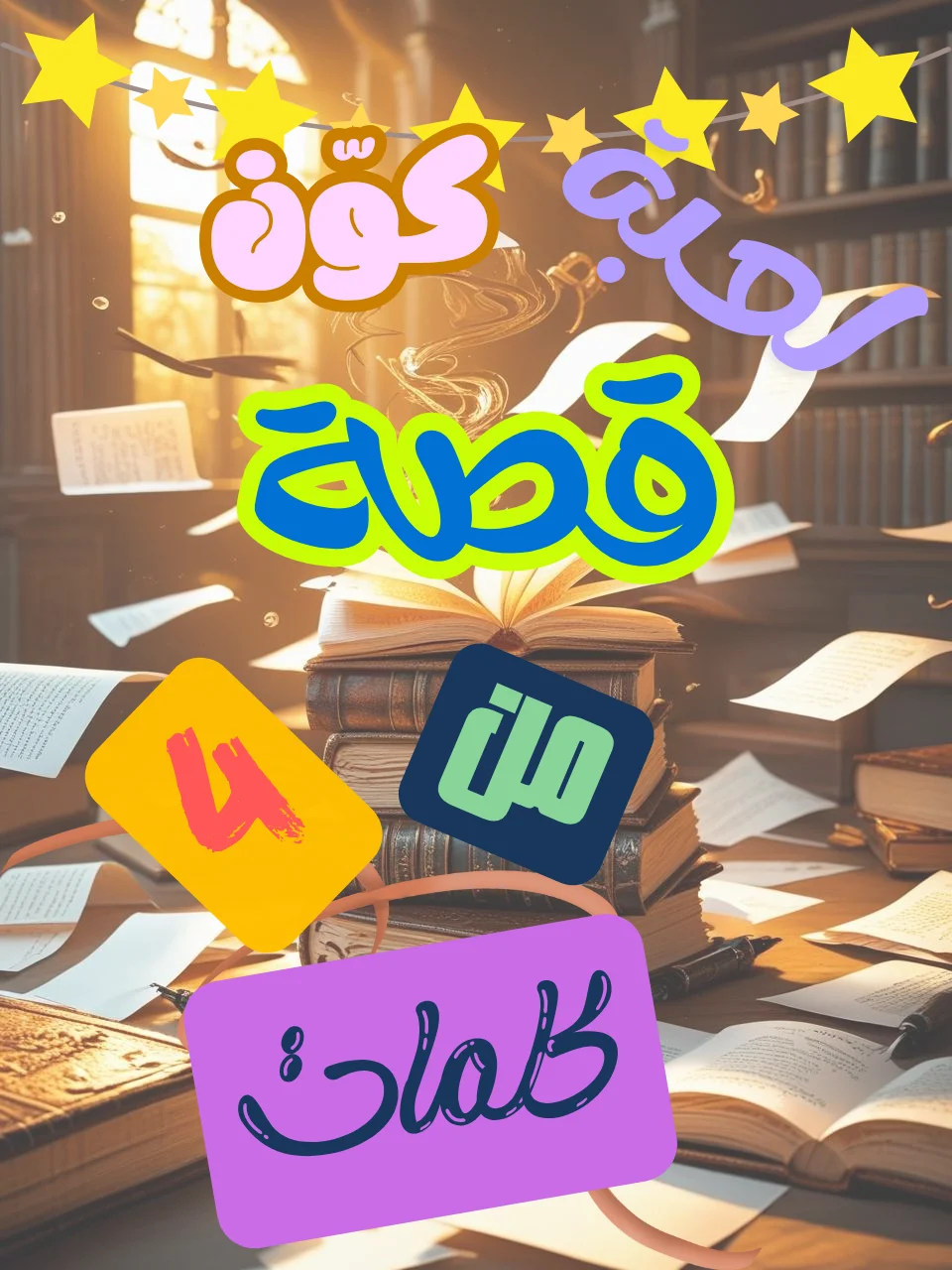 لعبة: كوّن قصة من أربع كلمات!